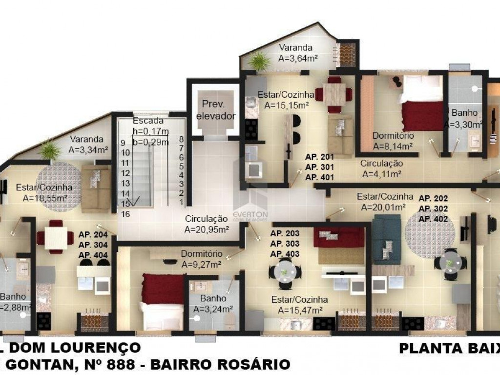 Apartamento 1 dormitórios à venda Nossa Senhora do Rosário Santa Maria/RS